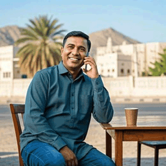 Home middleaged bangladeshi man